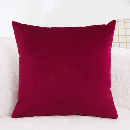 Velvet - Coussin coloré en velours Bordeaux 