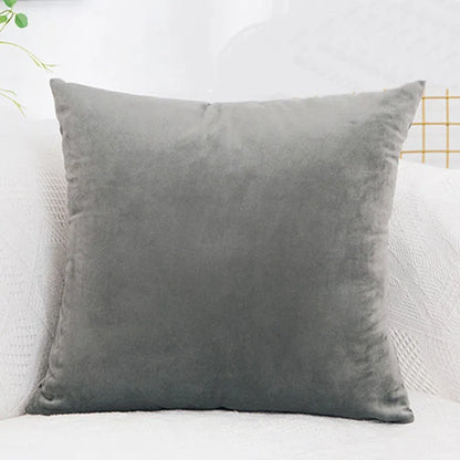 Velvet - Coussin coloré en velours Gris 