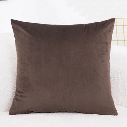 Velvet - Coussin coloré en velours Marron 